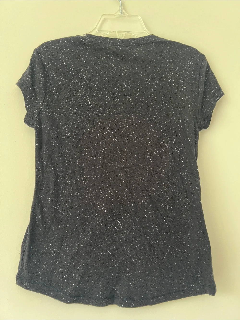 Justice Black Sparkle Short Sleeve Tee